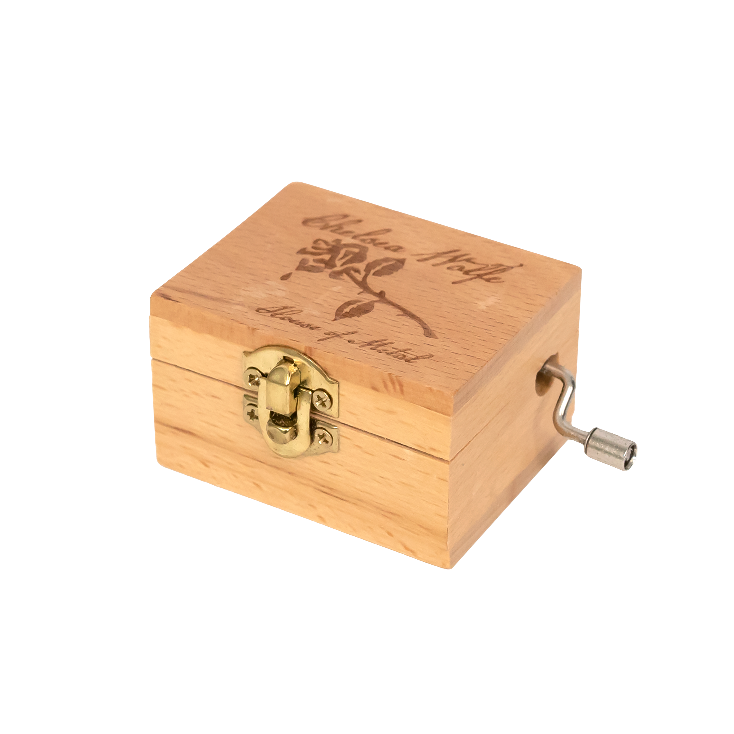 C W Wooden Music Box