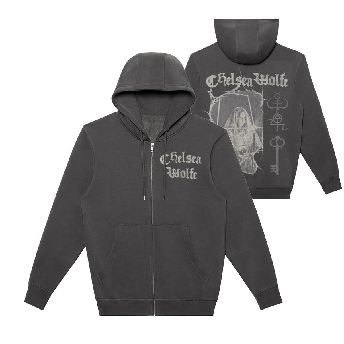Briar Candle Veil on Vintage Zip Hoodie